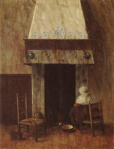 Jacobus Vrel An Old Woman at he Fireplace china oil painting image